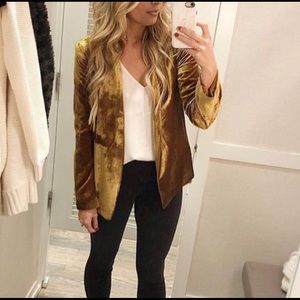 LOFT Velvet Open Blazer Jacket NWT